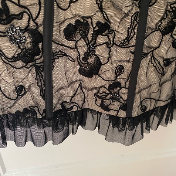 Cartise International vintage amazing sand/black mesh dress - Picture 4 of 11